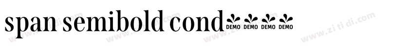 span semibold cond字体转换